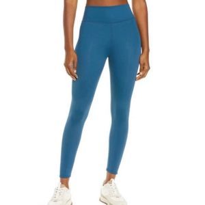Madewell MWL teal blue spandex 25" leggings NWT